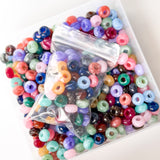 Kaleidoscope Bead Mix – 50pc Acrylic Large Hole Beads for Bag Charms & Keychains