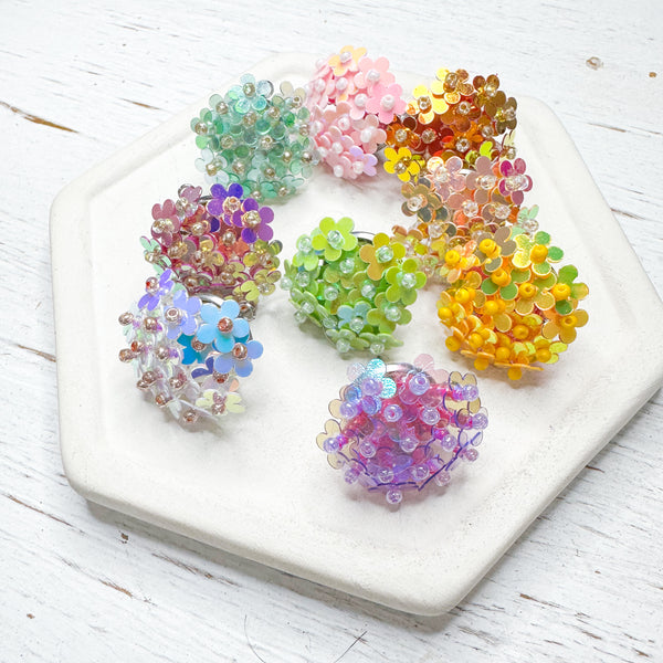Mum/Beaded Flower Topper/Connectors-----> Lots of colors!