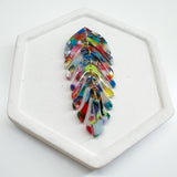 Acrylic Jointed LONG SKINNY Leaf Pendants------> Choose your Color!