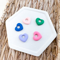 CHARM BAR Alloy/Enamel Charms HALLOW HEART Charms-----> Choose Your Color