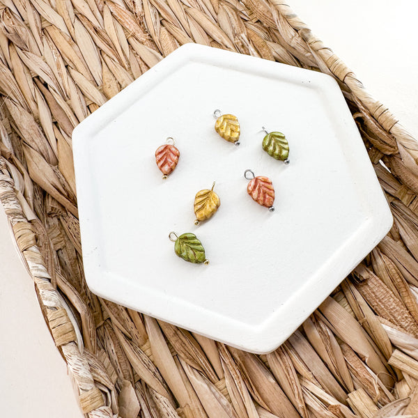 CHARM BAR Premium 18k Gold Plated and Stainless Steel MINI LEAF Charms-----> Choose your Color! (Copy)