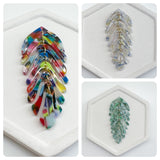 Acrylic Jointed LONG SKINNY Leaf Pendants------> Choose your Color!