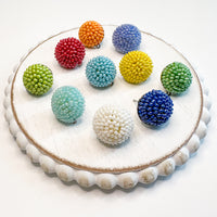 16mm/18mm 1Beaded Dome Earring Topper/Connector/Stud ------> Choose your color! ALL in One Listing now!