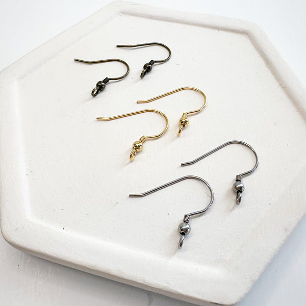FORWARD FACING Stainless Steel French Earring Wires-----> Choose your color!