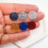 ASC GLITTER Acrylic 13mm Stud Connectors--------> Choose Your Color!!!!