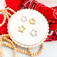 PFJ  18K Gold Plated and Stainless Steel STAR HUGGIE------> Choose your Finish!