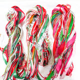 Christmas Ribbon &amp; Fiber Bundles – Assorted Ribbons, Lace &amp; Trims