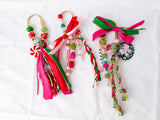 Preppy Christmas Bead Mix – Approx. 50pc Acrylic Large Hole Beads for Christmas Bag Charms & Keychains