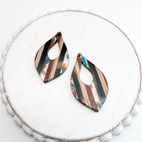 Wood and Resin Striped Pendants------> You choose the color and shape!