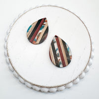 Wood and Resin Striped Pendants------> You choose the color and shape!