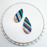 Wood and Resin Striped Pendants------> You choose the color and shape!