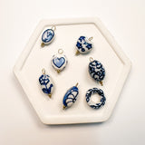 CHARM BAR Premium 18k Gold Plated and Stainless Steel CERAMIC BEAD Charms-----> Choose your Style!