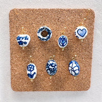 CHARM BAR Premium 18k Gold Plated and Stainless Steel CERAMIC BEAD Charms-----> Choose your Style!