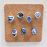 CHARM BAR Premium 18k Gold Plated and Stainless Steel CERAMIC BEAD Charms-----> Choose your Style!