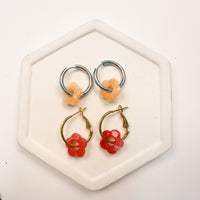 Acrylic Charm MINI HALLOW FLOWER CHARMS----> Mixed Grab Bag! ( in pairs!)