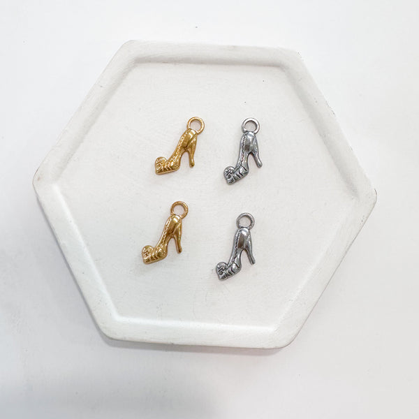 CHARM BAR Premium 18k Gold Plated and Stainless Steel HEELS  Charms-----> Choose your Style and Color!
