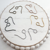 7MM Large Loop Earring Wire Surgical Stainless Steel 10 pairs------> All colors!