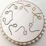 6mm Open Loop with Ball Earring Wire Surgical Stainless Steel 10 pairs------> All colors!