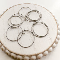 25mm Light weight Stainless Steel Hoops------> Choose your Color!