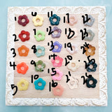Acrylic Charm 19mm HALLOW CHUBBY FLOWER CHARMS----> Sold in multi packs! Choose your color!