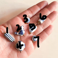 CHARM BAR Premium 18k Gold Plated and Stainless Steel CERAMIC BEAD Charms-----> Choose your Style!