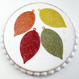 LCM Laser Cut FALL LEAVES filigree metal charms and connectors 5 pairs------> Choose your Color