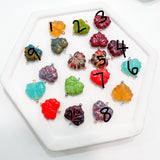 CHARM BAR Premium 18k Gold Plated and Stainless Steel GLASS LEAF Charms-----> Choose your Colors!