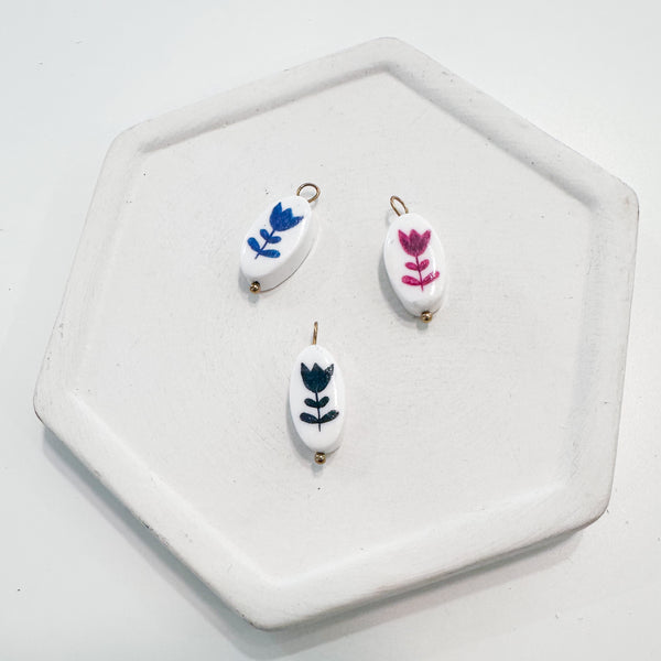 Faux Ceramic Charms----> Mini Tulip-----> Choose your color!
