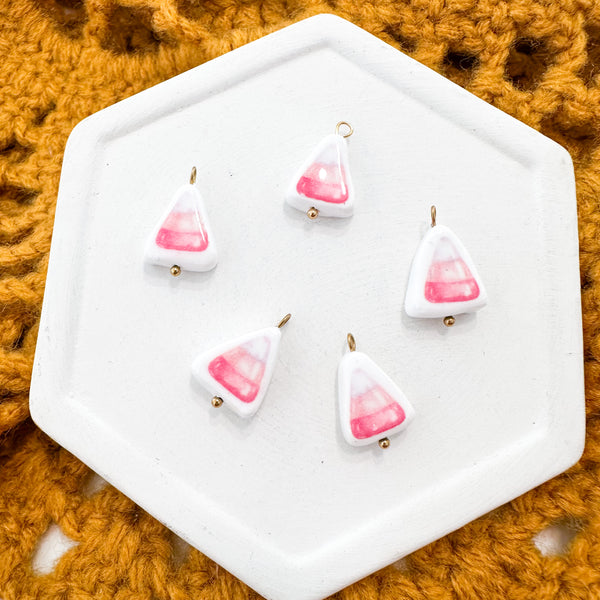 Faux Ceramic Charms----> Water Color Candy Corn
