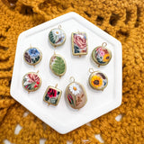 Faux Ceramic Charms----> Millefiore Florals