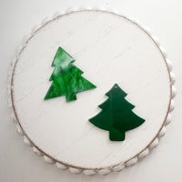 AP Green Christmas Tree Acrylic Pendant----------> Choose your style! 1pair, or 3 pairs!