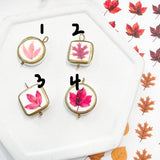 Faux Ceramic Charms----> Realistic Fall Leaves Finished Charms