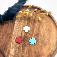 CHARM BAR Premium 18k Gold Plated and Stainless Steel CHUNKY CROSS Bead  Charms-----> Choose your Color!