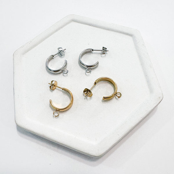 Premium C-Shape Hoop WITH LOOP --------> Choose your Finish!