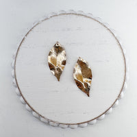 BC FALL LEAVES  Brass Metal Charms 5 pairs-------> You choose the SHAPE and Color!