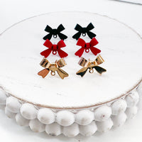 FLAT BOW Earring Stud Connectors-----> You choose the color!