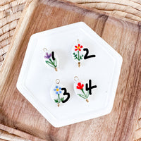 CHARM BAR Premium 18k Gold Plated and Stainless Steel CERAMIC HAND PAINTED Charms-----> Choose your Style!