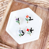 CHARM BAR Premium 18k Gold Plated and Stainless Steel CERAMIC HAND PAINTED Charms-----> Choose your Style!
