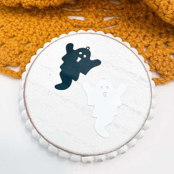LCM Laser Cut GHOSTIES filigree metal charms and connectors 5 pairs