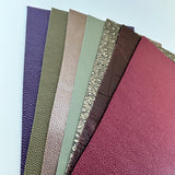 Genuine Leather 5 by 7 Coordinated Solids/Textures/Sparkles Maker Packs----> Lots to choose from!