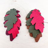 Genuine Leather CASCADING LEAVES Grab Bag of Precut Leather Shapes