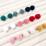 Sweater Ball 15mm Fuzzy Sweater Dome Earring Topper/Connector 3 Pairs