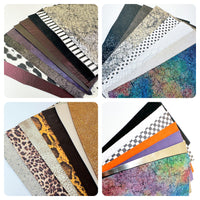 Genuine Leather 5 by 7 Coordinated Textured and Printed Maker Packs----> Lots to choose from! (Copy)