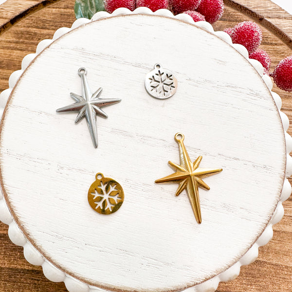CHARM BAR Premium 18k Gold Plated and Stainless Steel  Charms-----> Choose your Style!