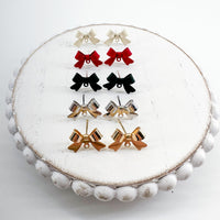 FLAT BOW Earring Stud Connectors-----> You choose the color!