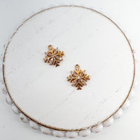 Pave Gold Snow Flake Charm