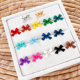 FLAT BOW Earring Stud Connectors-----> You choose the color! ( NEW COLORS ADDED!)
