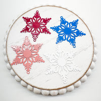 LCM Laser Cut SNOW FLAKE  filigree metal charms and connectors 5 pairs---> Choose your color! (Copy)