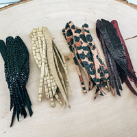 Genuine Leather Layered FEATHERS Grab Bag of Precut Leather Shapes