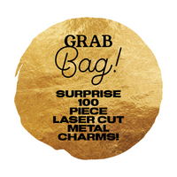 GrBg Laser Cut Metal Charm GIANT Surprise Grab Bag! 100 pieces!